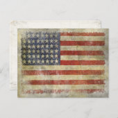 米国製ダーティヴィンテージフラグ付きポストカード ポストカード (正面/裏面)