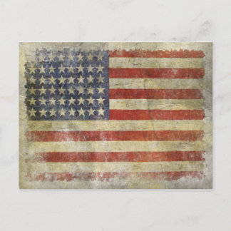 米国製ダーティヴィンテージフラグ付きポストカード ポストカード