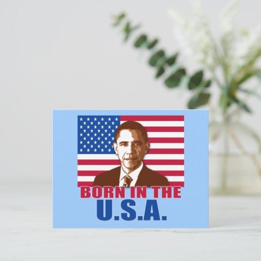 米国製生まれ品のオバマ大統領 ポストカード (スタンド正面)