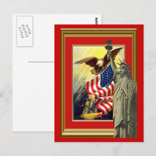 米国記号 ポストカード (正面/裏面)