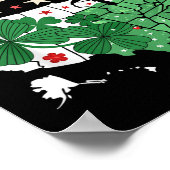 米国誇りを持ったのクローバーの地図 – 幸運にアメリカ人 ポスター (角)