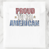 米国誇りを持ったデザイン 長方形シール (バッグ)