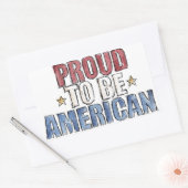 米国誇りを持ったデザイン 長方形シール (封筒)