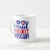 米国誇りを持った人になる コーヒーマグカップ (正面左)