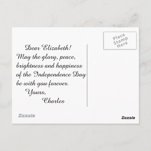 米国誇りを持った人になる ポストカード (裏面)