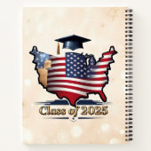 米国誇りを持った卒業スタイル ノートブック (裏面)
