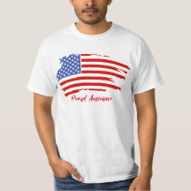 米国誇りを持った国旗のTシャツ