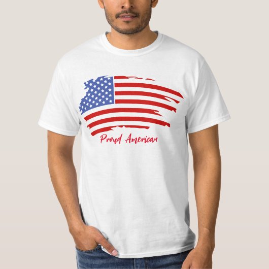 米国誇りを持った国旗のTシャツ Tシャツ (正面)