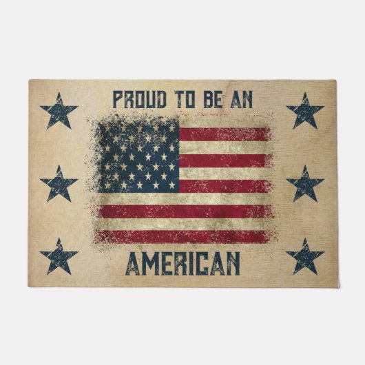米国誇りを持った旗とな素朴る ドアマット (正面)