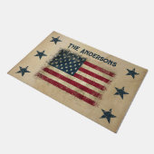 米国誇りを持った旗とな素朴る ドアマット (アングル)