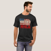 米国誇りを持った旗になる Tシャツ (正面フル)