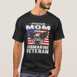 米国誇りを持った潜水艦の母退役軍人愛国的なミリータ Tシャツ