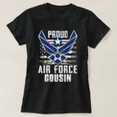 米国誇りを持った空軍いとこの米空軍軍隊 Tシャツ (デザイン正面)
