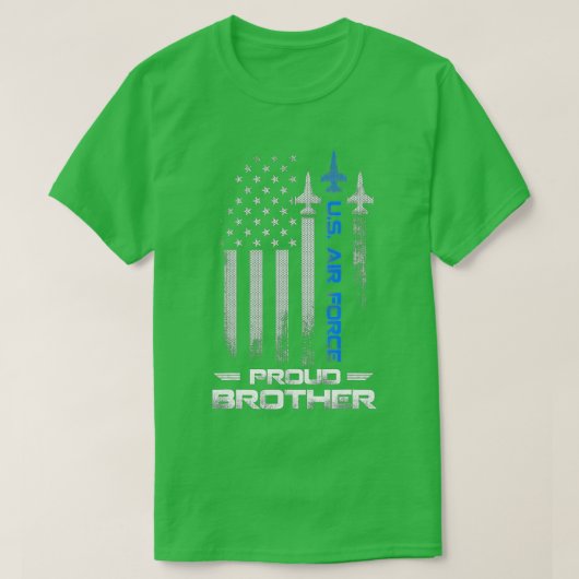 米国誇りを持った空軍星空軍ファミリー Tシャツ (デザイン正面)