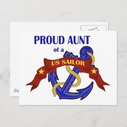 米国誇りを持った船乗りの叔母 ポストカード (正面/裏面)