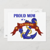 米国誇りを持った船員のお母さん ポストカード (正面/裏面)