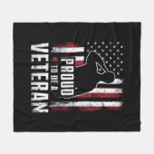 米国誇りを持った退役軍人退役軍人デーの退役軍人になる フリースブランケット (正面(横))