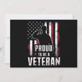 米国誇りを持った退役軍人退役軍人デーの退役軍人になる 招待状 (正面)