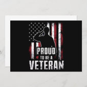 米国誇りを持った退役軍人退役軍人デーの退役軍人になる 招待状 (正面/裏面)