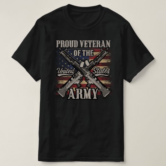 米国誇りを持った退役軍人退役軍人日 Tシャツ (デザイン正面)