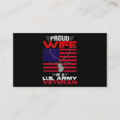 米国誇りを持った陸軍退役軍人米国国旗の退役軍人の妻 名刺 (裏面)
