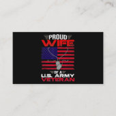 米国誇りを持った陸軍退役軍人米国国旗の退役軍人の妻 名刺 (正面)
