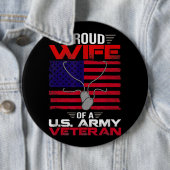 米国誇りを持った陸軍退役軍人米国国旗の退役軍人の妻 缶バッジ (インサイチュ)