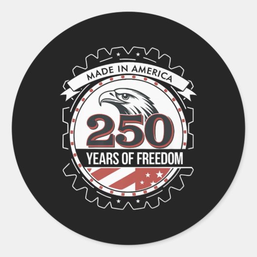 米国誇りを持った250周年記念グランジ7月4日 ラウンドシール (正面)