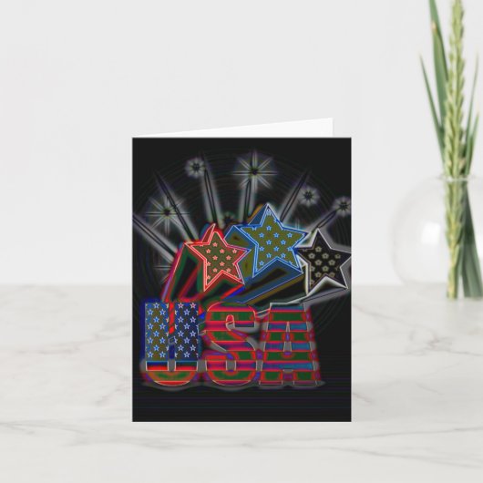 米国誇りを持った サンキューカード (正面)