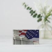 米国議事堂と国旗 名刺 (スタンド正面)