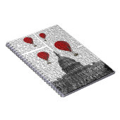 米国議事堂建物と赤い熱気球 ノートブック (右側)