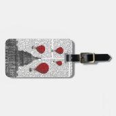 米国議事堂建物と赤い熱気球 ラゲッジタグ (正面横)