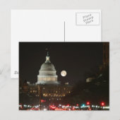 米国議事堂建物満月 ポストカード (正面/裏面)