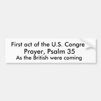 米国議会の最初行為、 バンパーステッカー