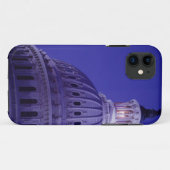 米国議会議事堂のドームに灯りがついた黄昏時の様子 Case-Mate iPhoneケース (裏面(横))