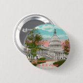 米国議会議事堂のヴィンテージボタン 缶バッジ (正面&裏面)