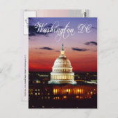 米国議会議事堂の夜景 ポストカード (正面/裏面)