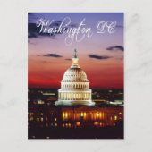 米国議会議事堂の夜景 ポストカード (正面)