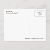 米国議会議事堂クリスマスツリー葉書 シーズンポストカード (裏面)
