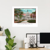 米国議会議事堂ヴィンテージポスター ポスター (ホームオフィス)