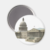 米国議会議事堂:ワシントンD.C. マグネット (正面/裏面)