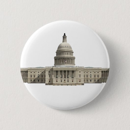 米国議会議事堂:ワシントンDC 缶バッジ (正面)