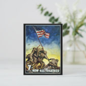 米国買の軍事債が一体となった ポストカード (スタンド正面)