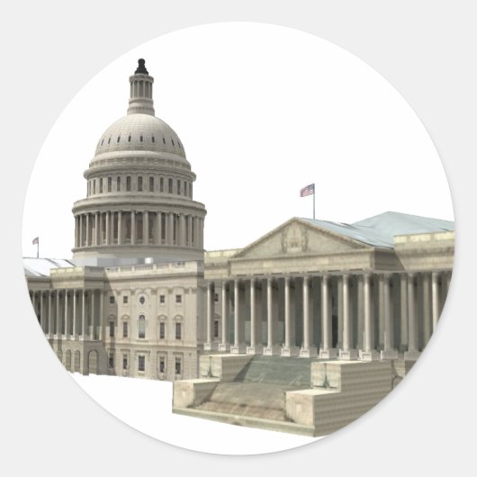 米国資本建物：ワシントンDC ラウンドシール (正面)