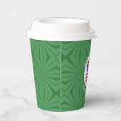 米国赤毛エンジェルクリスマス国旗パーソナライズされた 紙コップ (右)