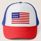 米国赤白と青のアメリカ国旗で作られる キャップ (正面)