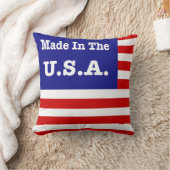 米国赤白と青のアメリカ国旗で作られる クッション (ブランケット)