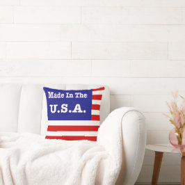 米国赤白と青のアメリカ国旗で作られる クッション