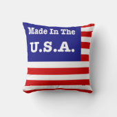 米国赤白と青のアメリカ国旗で作られる クッション (正面)