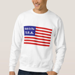 米国赤白と青のアメリカ国旗で作られる スウェットシャツ
